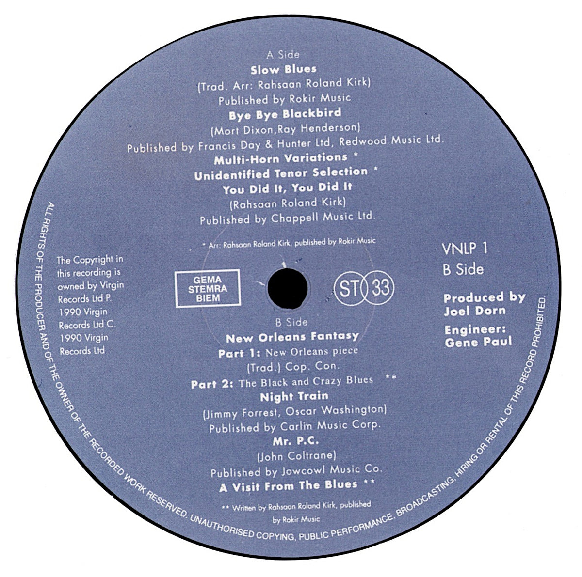 Roland Kirk With Jack McDuff - Funk Underneath Vinyl LP | DE Reissue | 1967 Kopie