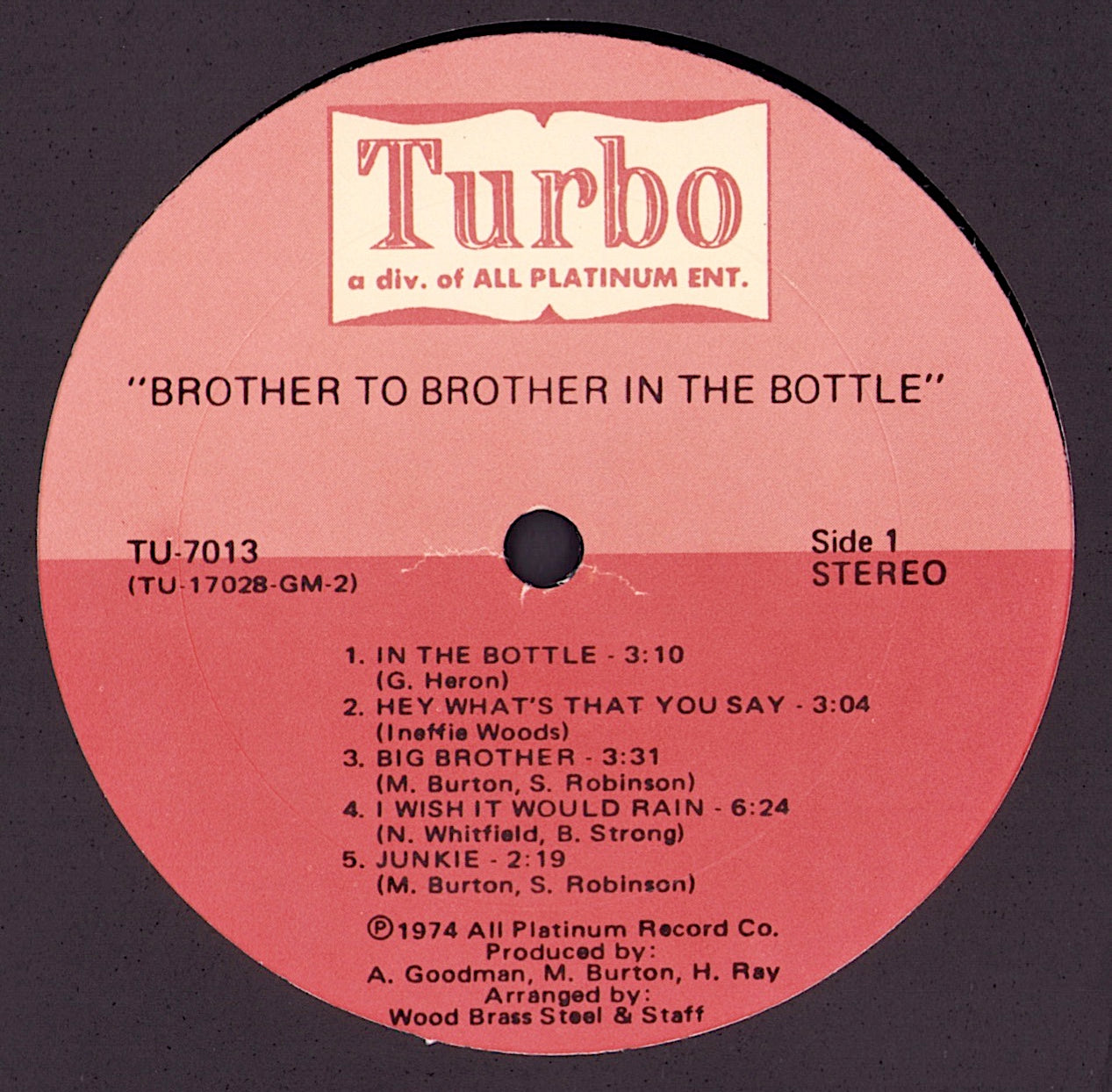 Brother To Brother – In The Bottle Vinyl LP