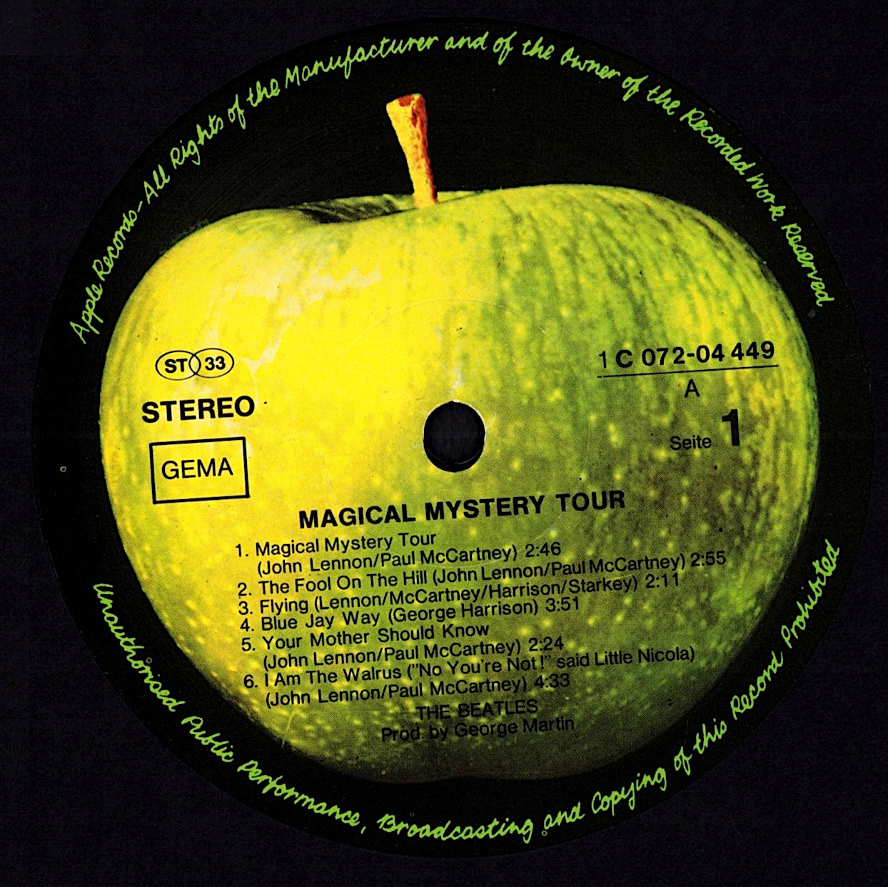 The Beatles - Magical Mystery Tour Plus Other Songs (Vinyl LP | DE Reissue | 1977)