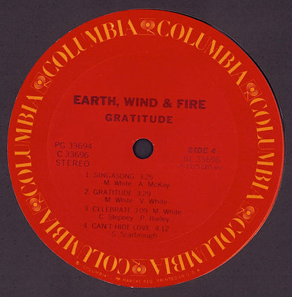 Earth, Wind & Fire – Gratitude Vinyl 2LP