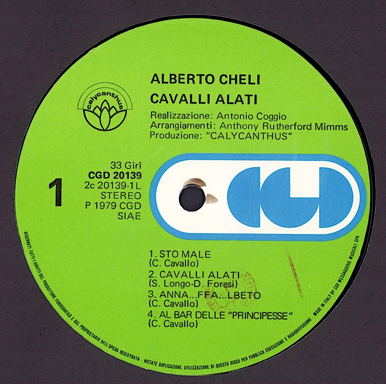 Alberto Cheli - Cavalli Alati Vinyl LP