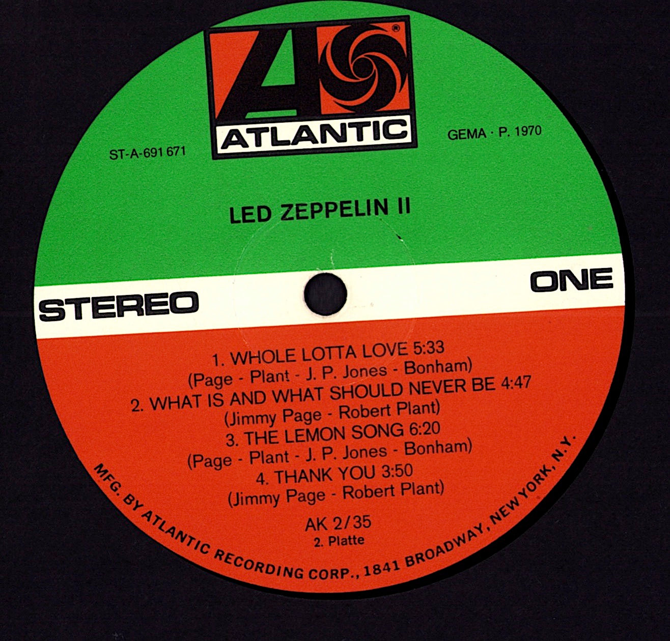 Led Zeppelin - 1st + 2nd (Vinyl 2LP | DE Original | 1970)