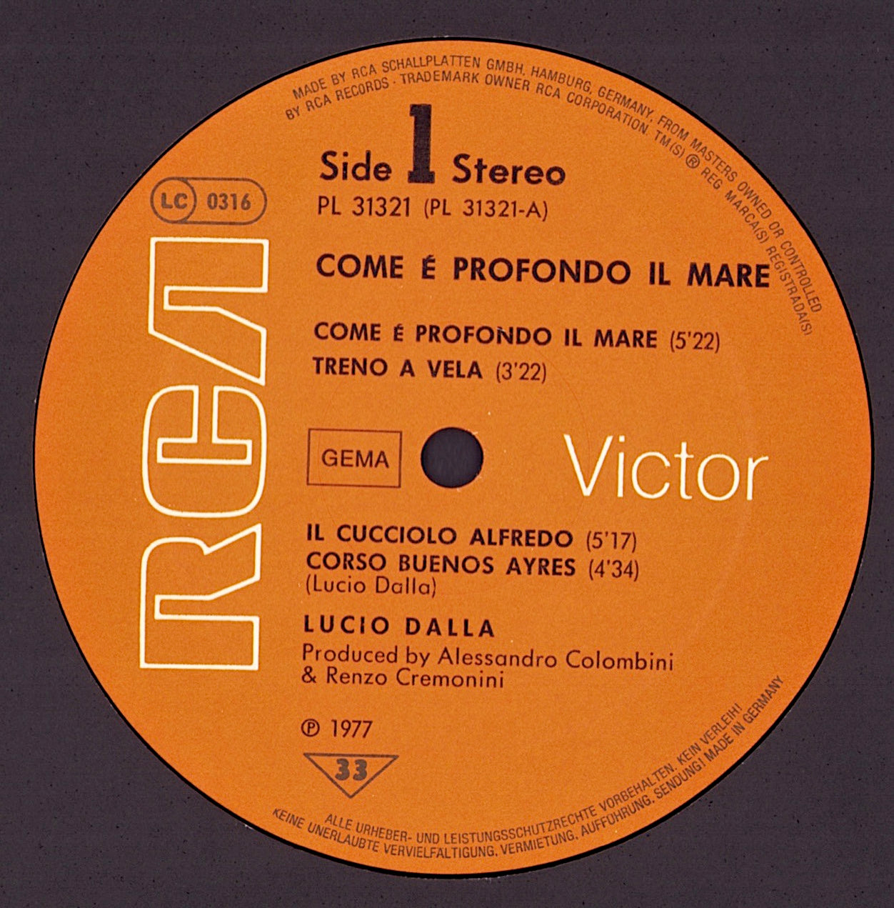 Lucio Dalla – Come È Profondo Il Mare Vinyl LP