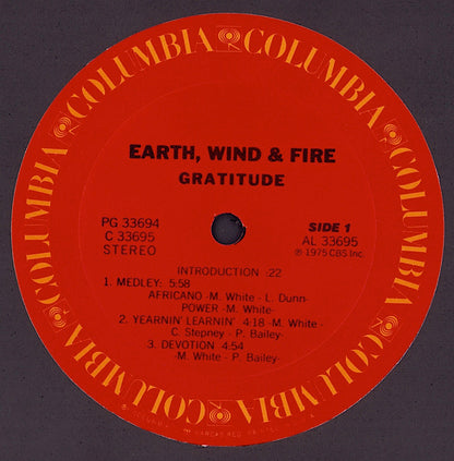 Earth, Wind & Fire – Gratitude Vinyl 2LP