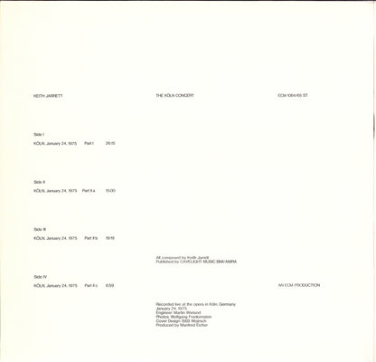 Keith Jarrett ‎- The Köln Concert Vinyl 2LP