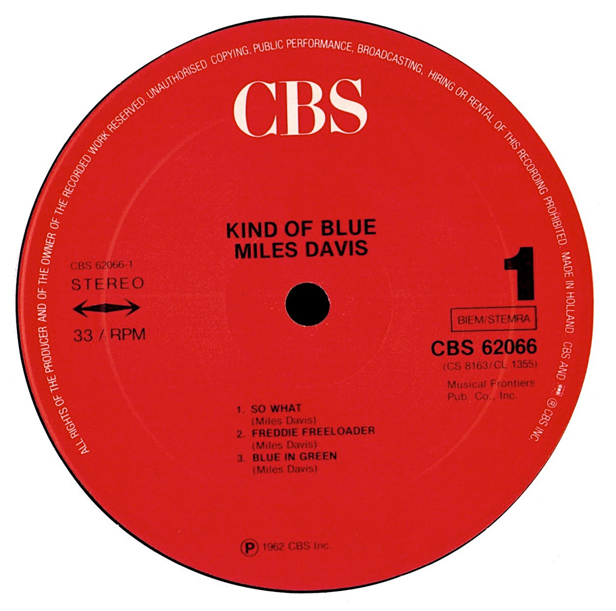 Miles Davis - Kind of Blue Vinyl LP | EU Reissue Kopie