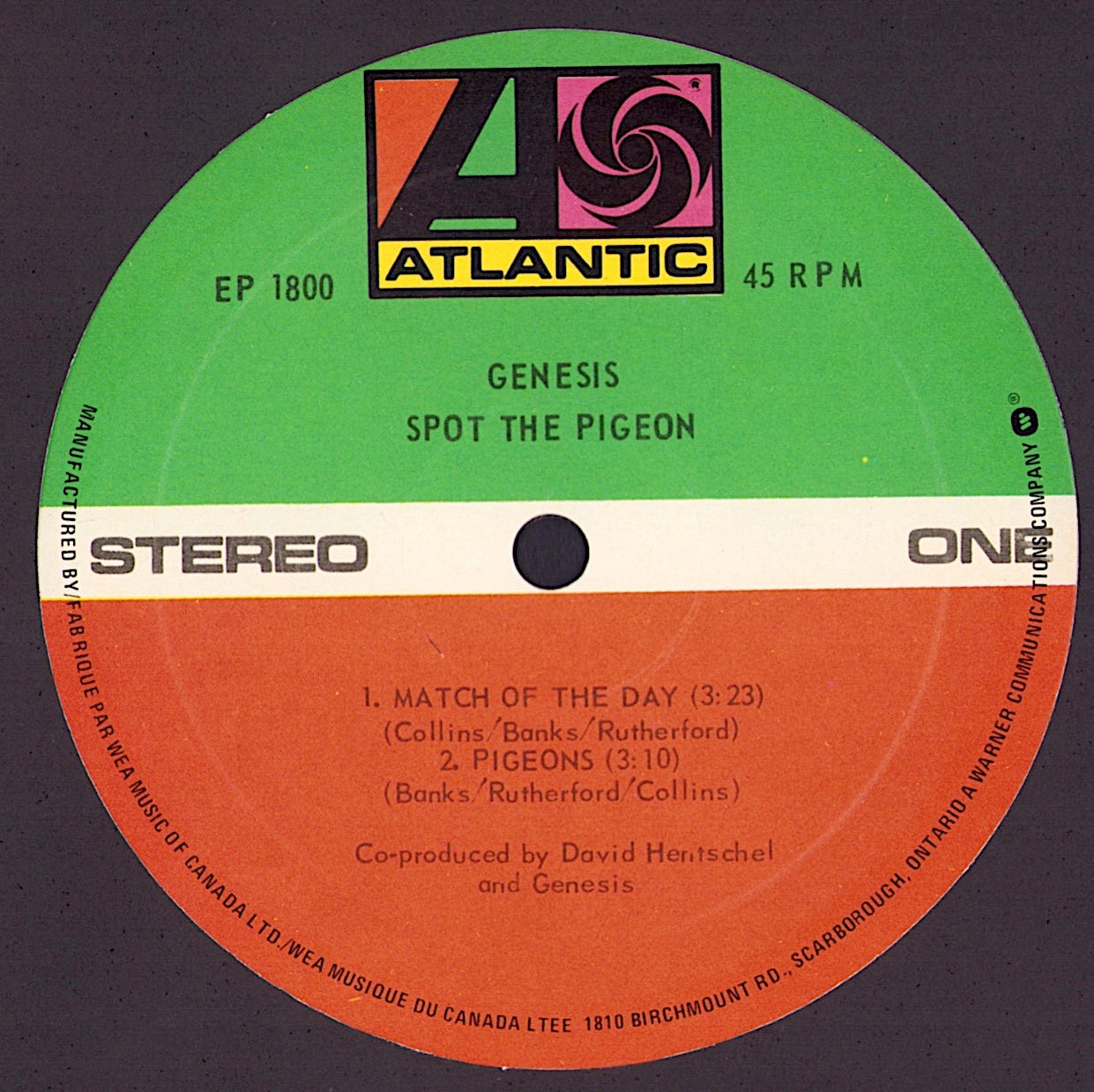 Genesis – Spot The Pigeon Vinyl 12" EP