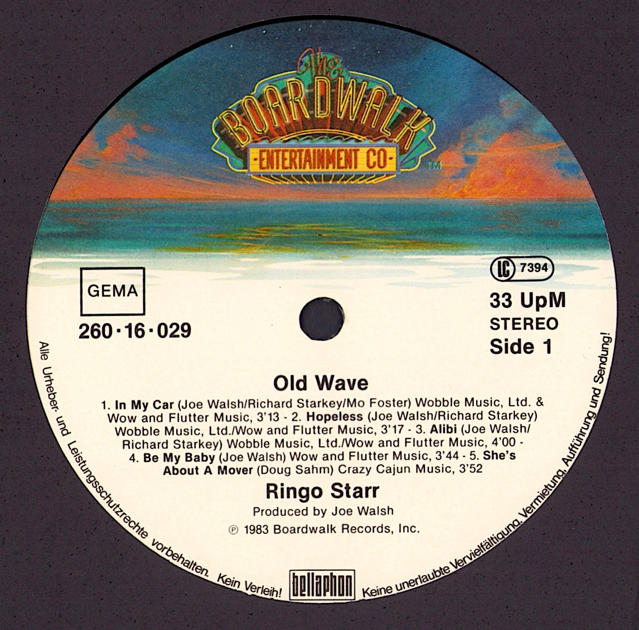 Ringo Starr ‎– Old Wave Vinyl LP