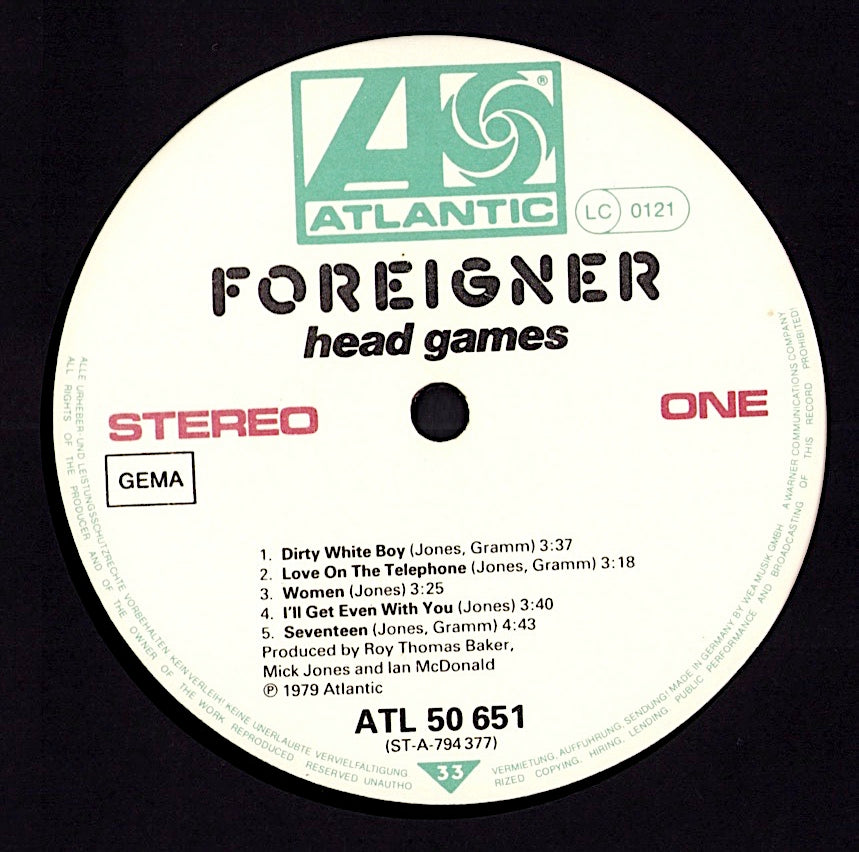 Foreigner - Head Games (Vinyl LP | DE Original | 1979)
