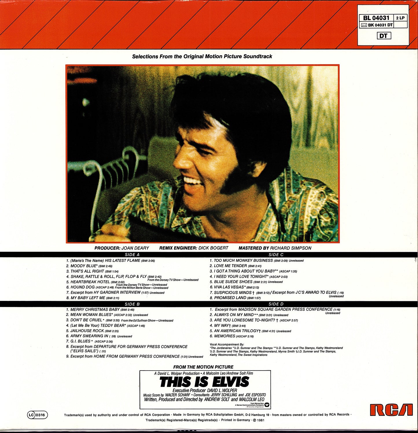 Elvis Presley – The Complete Bonus Songs Vinyl 2LP | DE Original | 1983 Kopie