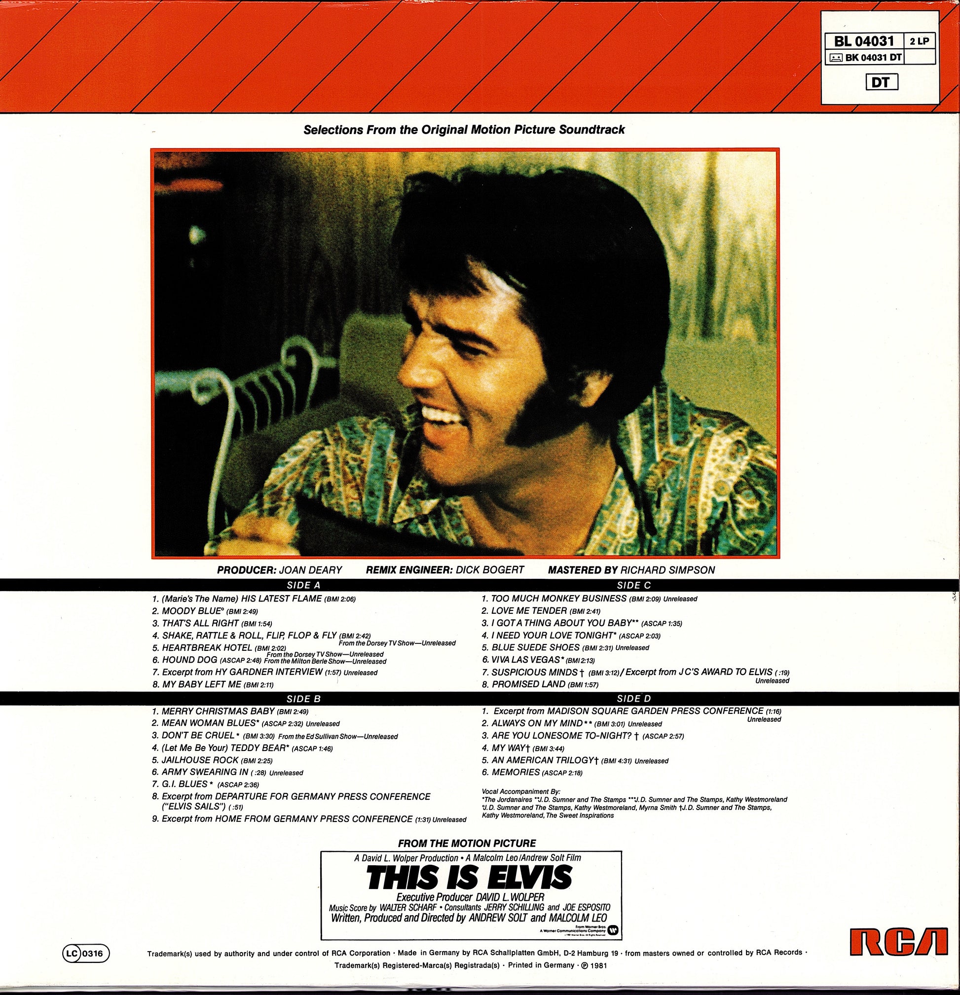 Elvis Presley – The Complete Bonus Songs Vinyl 2LP | DE Original | 1983 Kopie