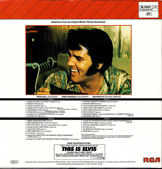 Elvis Presley – The Complete Bonus Songs Vinyl 2LP | DE Original | 1983 Kopie