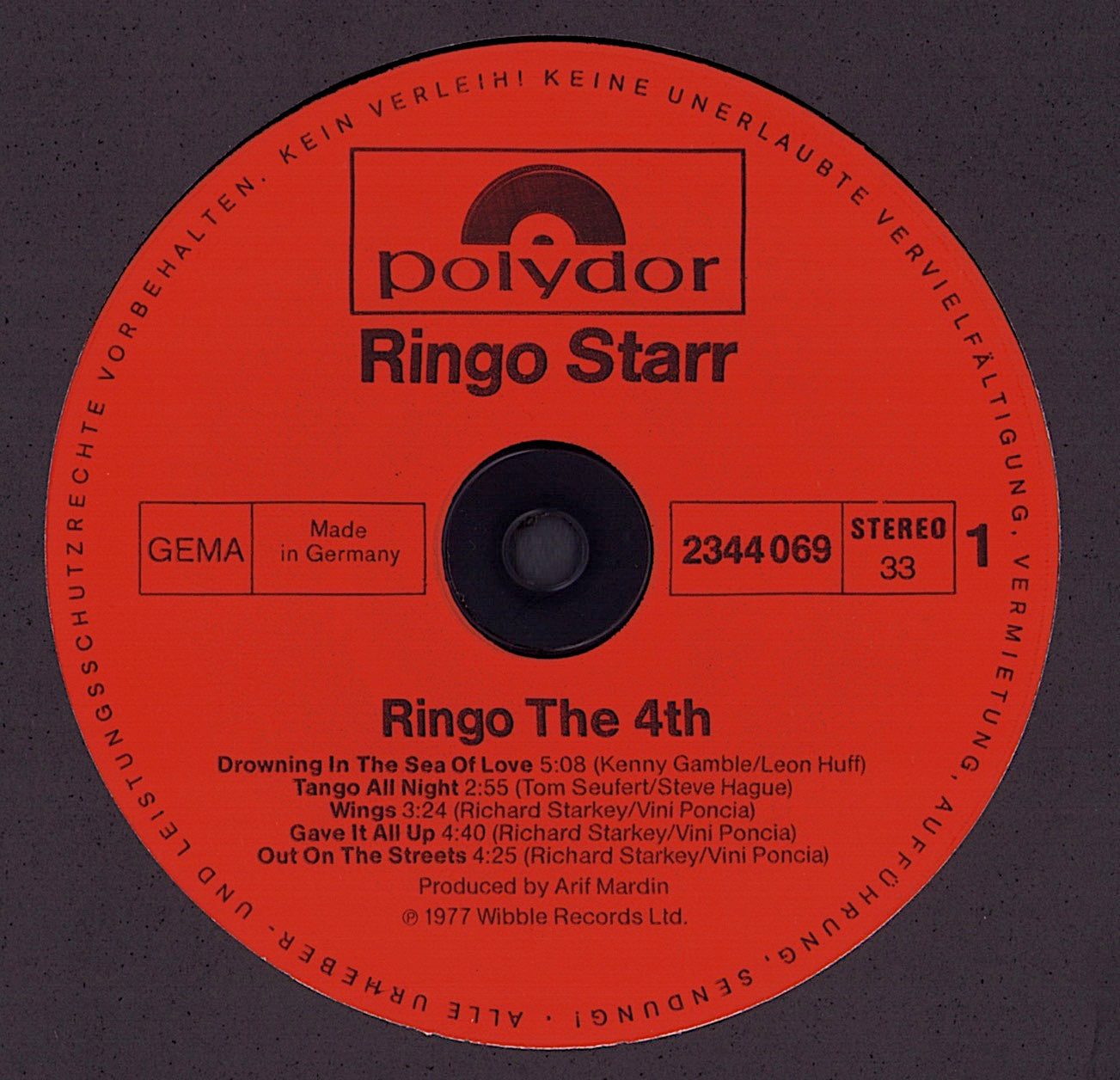 Ringo Starr – Ringo The 4th Vinyl LP