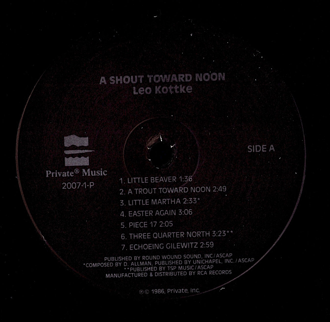 Leo Kottke – A Shout Toward Noon Vinyl LP