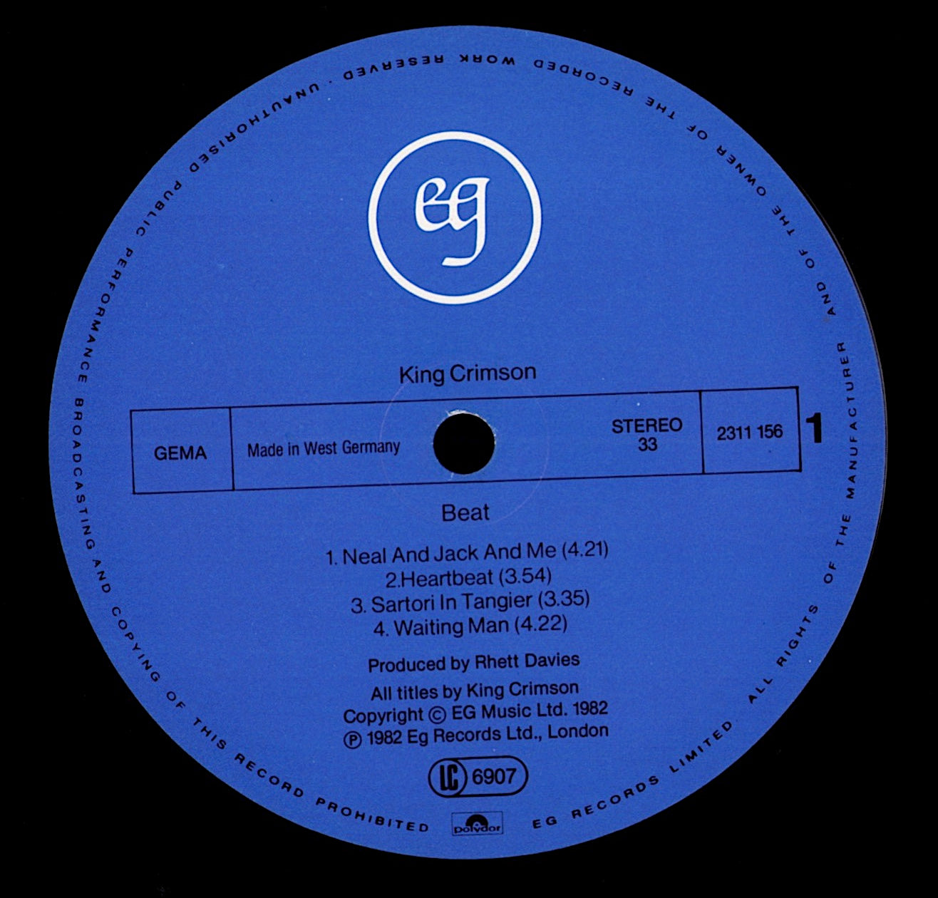 King Crimson - Beat (Vinyl LP | DE Original | 1982)