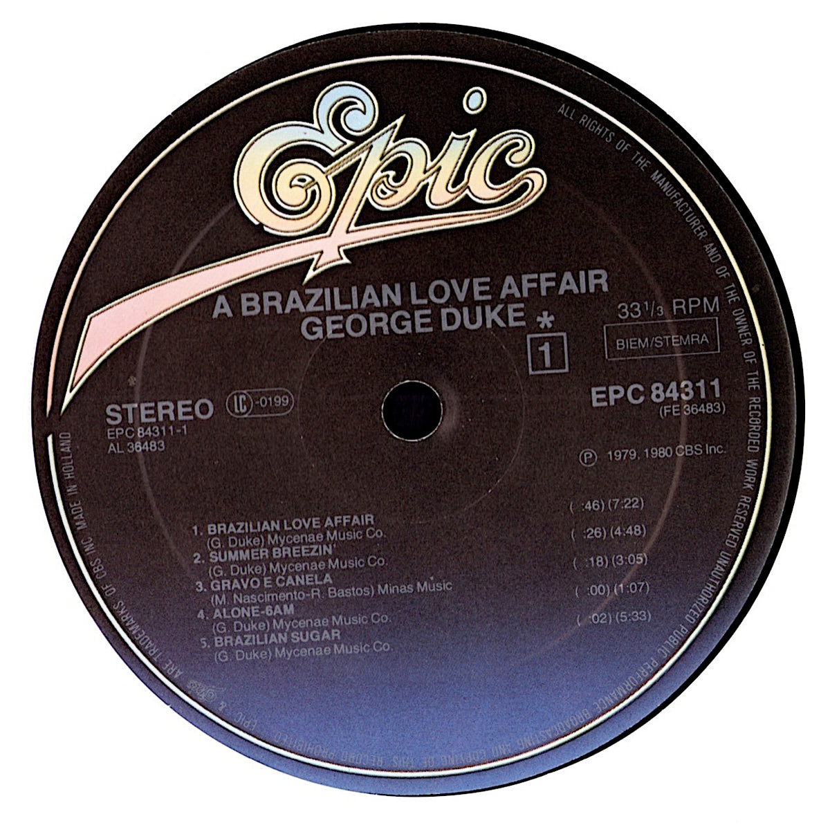 George Duke - A Brazilian Love Affair (Vinyl LP | European Release | 1980)