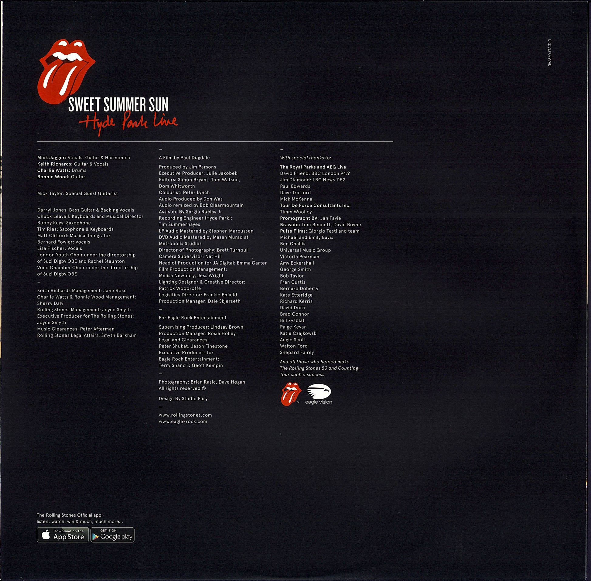 The Rolling Stones – Sweet Summer Sun - Hyde Park Live Vinyl 3LP + DVD