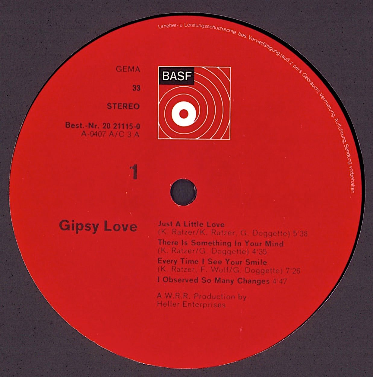 Gipsy Love – Gipsy Love Vinyl LP