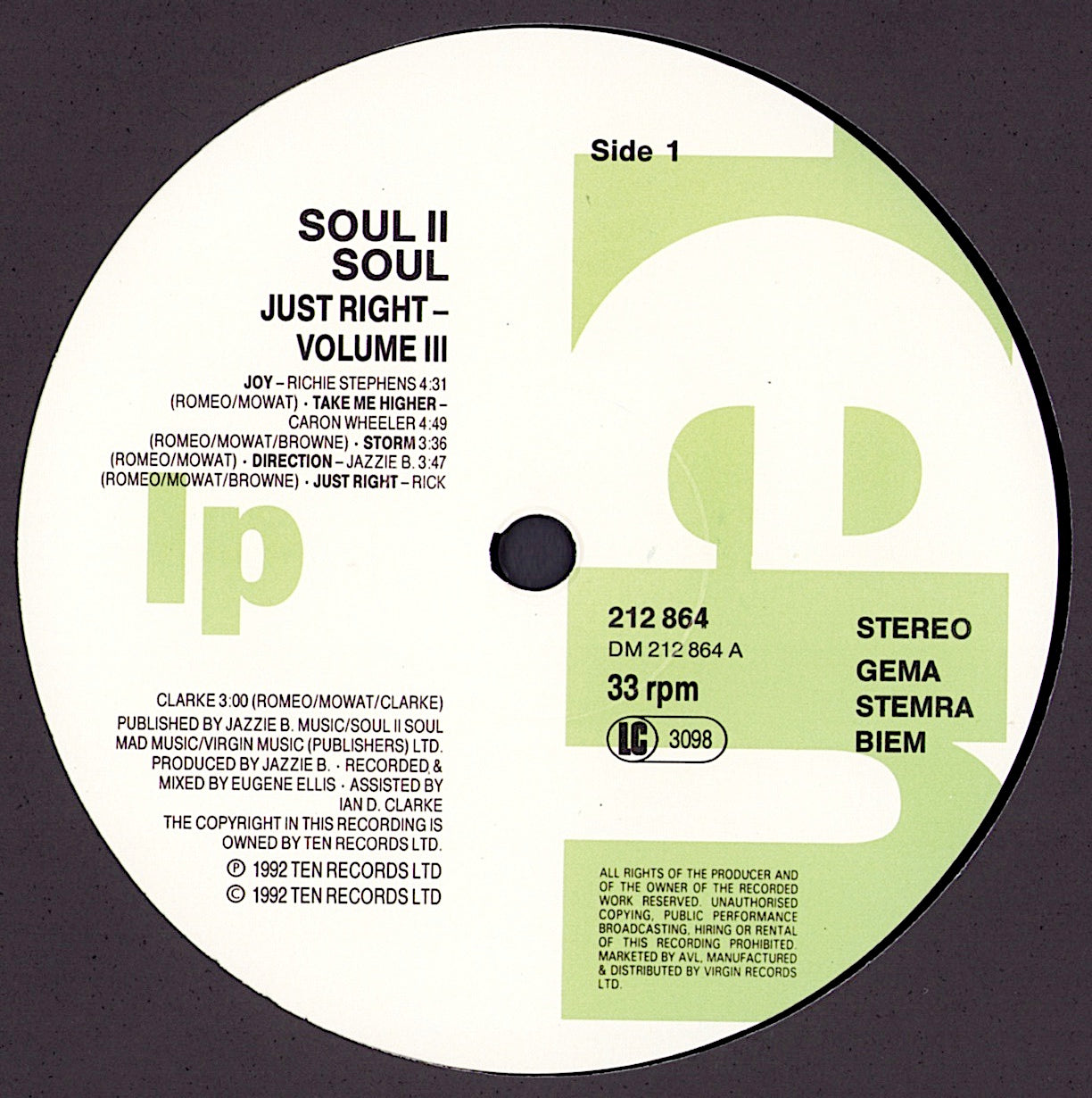 Soul II Soul - Volume III Just Right