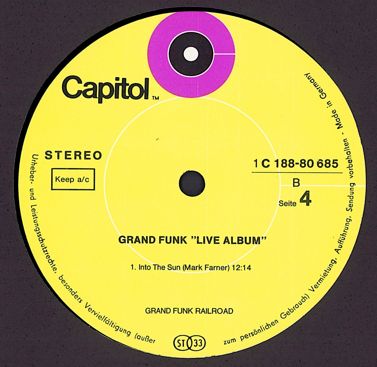 Grand Funk – Live Album Vinyl 2LP