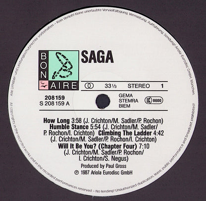 Saga - Saga Vinyl LP