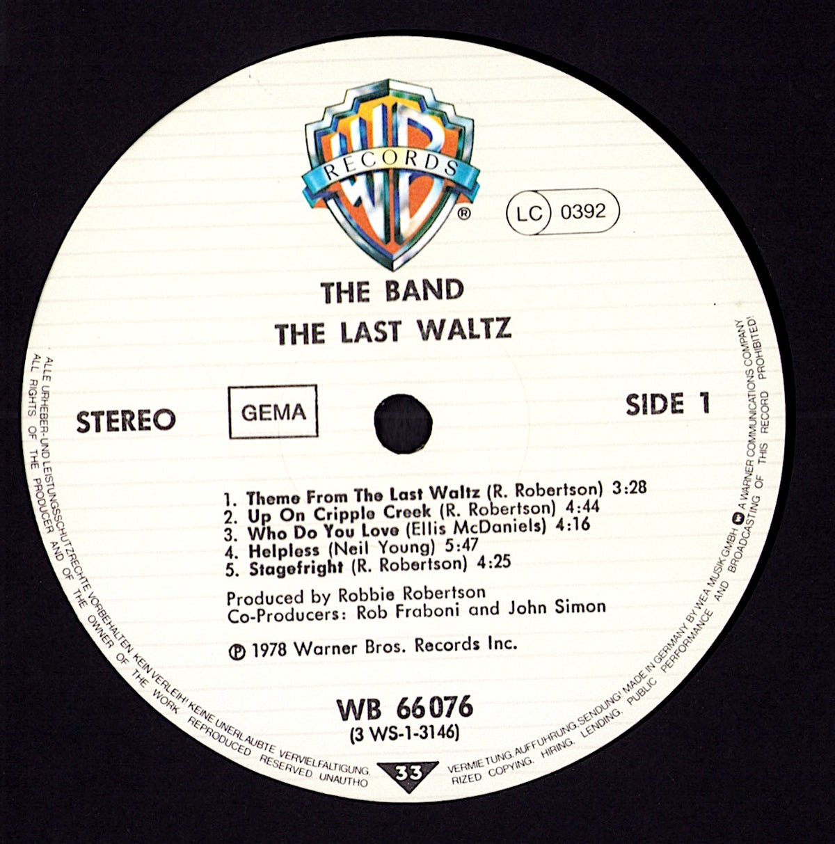 The Band - The Last Waltz (3xVinyl LP | DE Reissue | 1978)