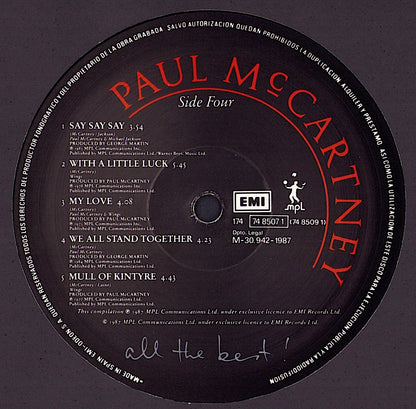 Paul McCartney - All The Best !