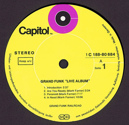 Grand Funk – Live Album Vinyl 2LP