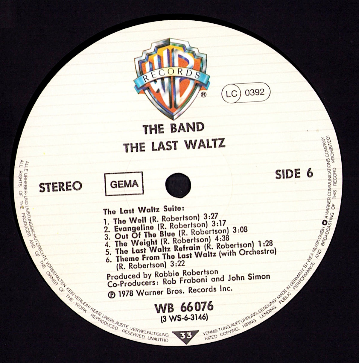 The Band - The Last Waltz (3xVinyl LP | DE Reissue | 1978)