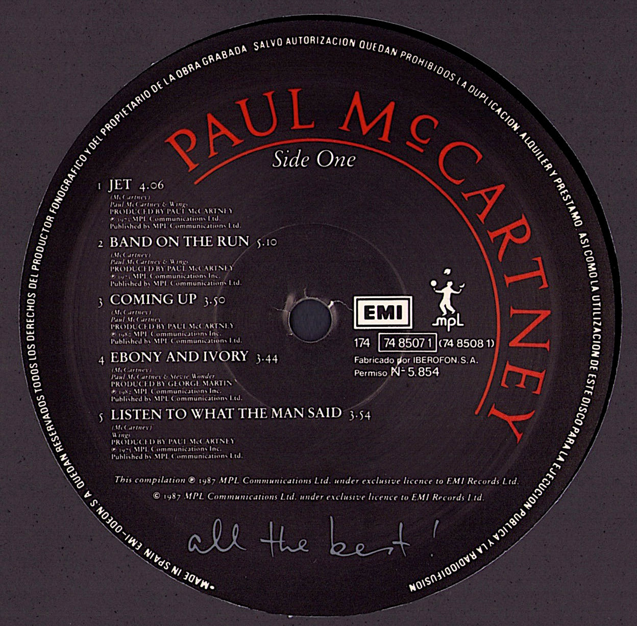 Paul McCartney - All The Best !