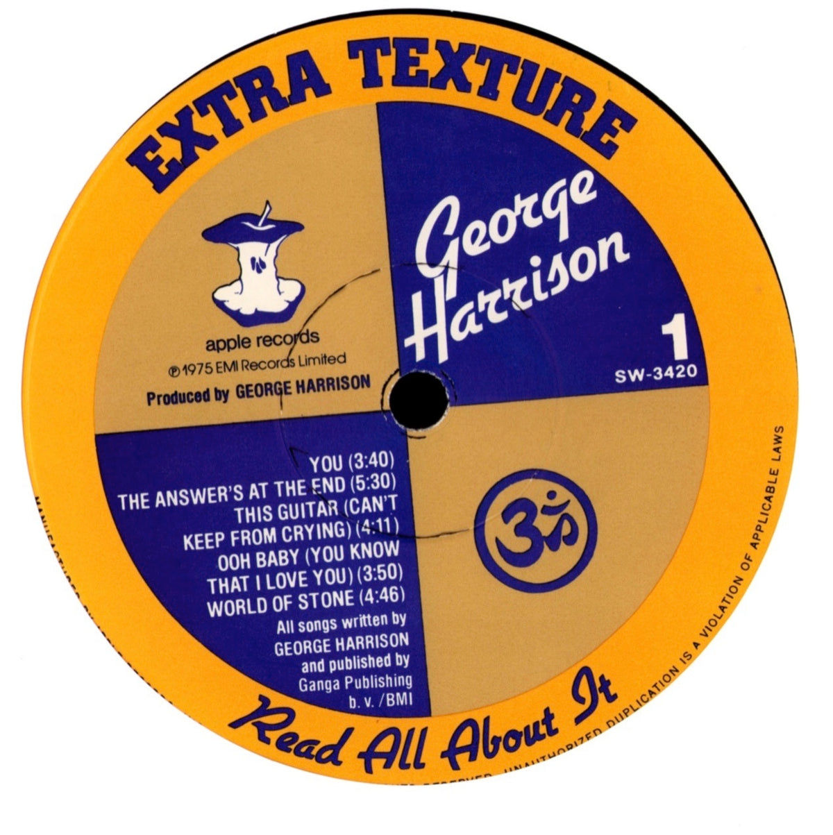 George Harrison - Extra Texture (Read All About It) (Vinyl LP | US Original Pressing | 1975)
