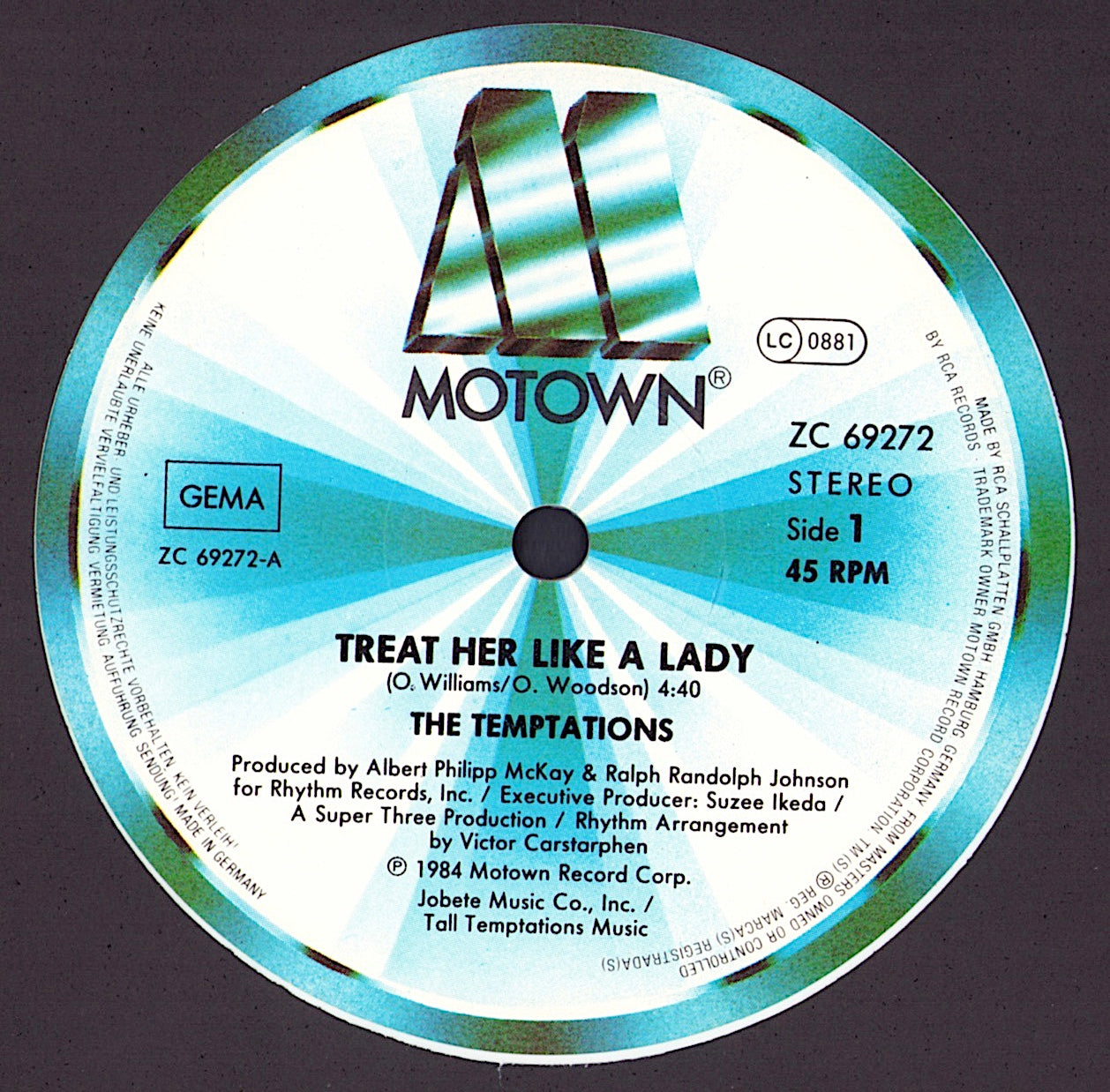 The Temptations – Treat Her Like A Lady White Vinyl 12"