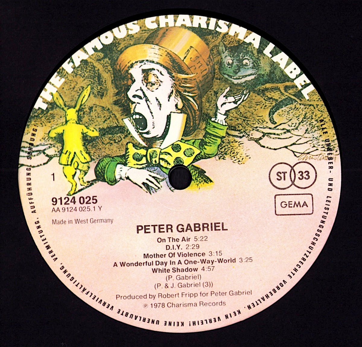 Peter Gabriel – Peter Gabriel Vinyl LP | US Original | 1978 Kopie