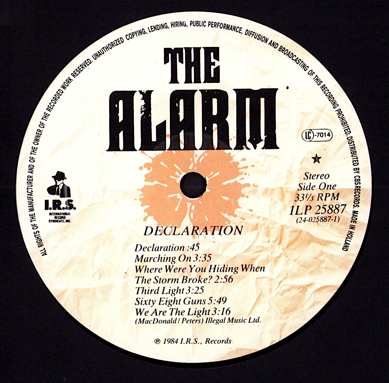 The Alarm – Declaration Vinyl LP | EU Original | 1984