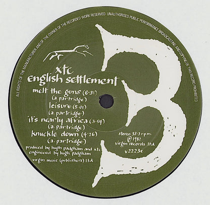 XTC ‎- English Settlement Vinyl 2LP