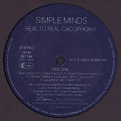 Simple Minds - Real To Real Cacophony