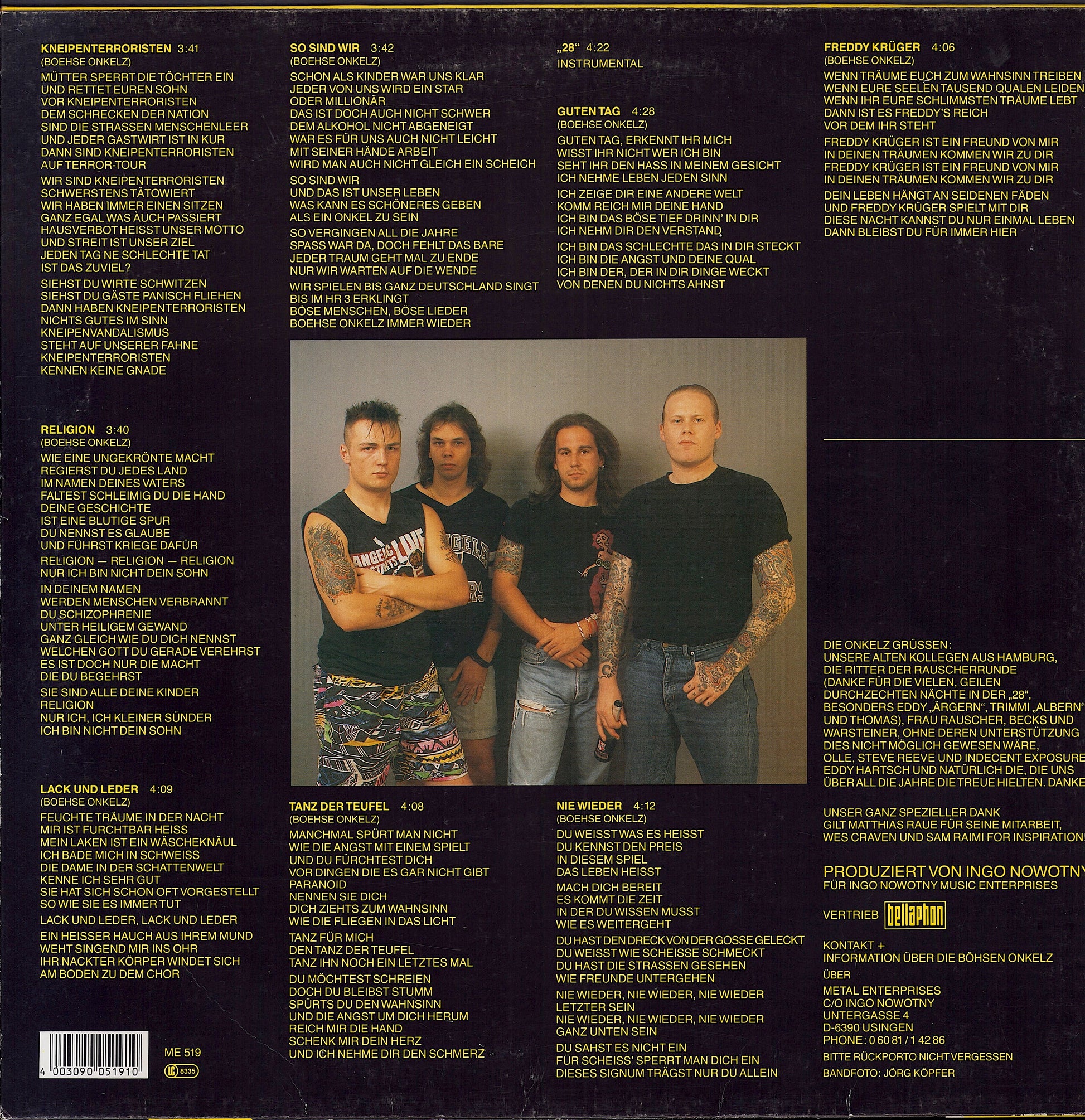 Böhse Onkelz - Bar Terrorists (Vinyl LP) – Devinylhunter-Records