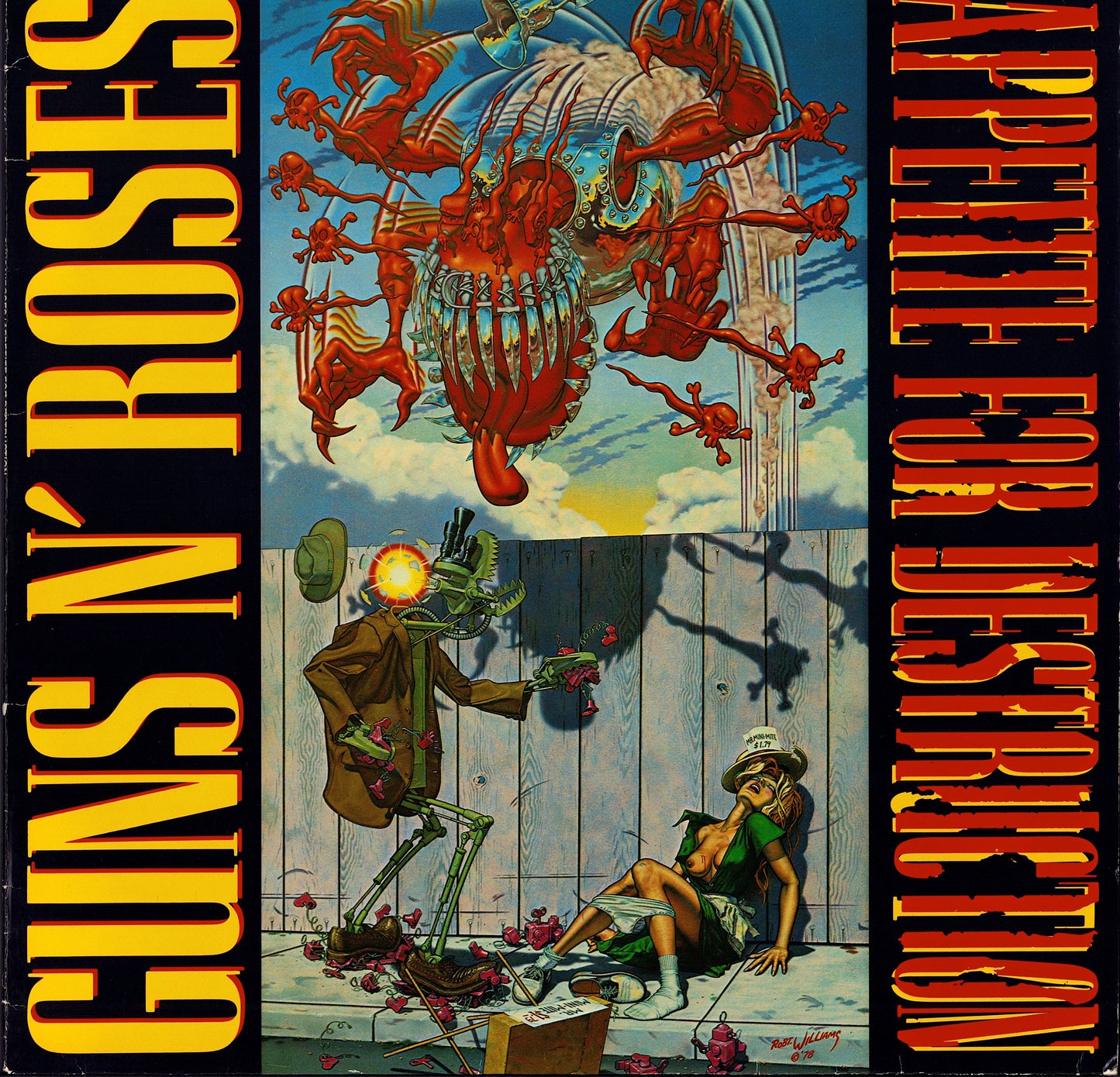 Guns N' Roses ‎- Appetite For Destruction Vinyl LP Unscensored Cover