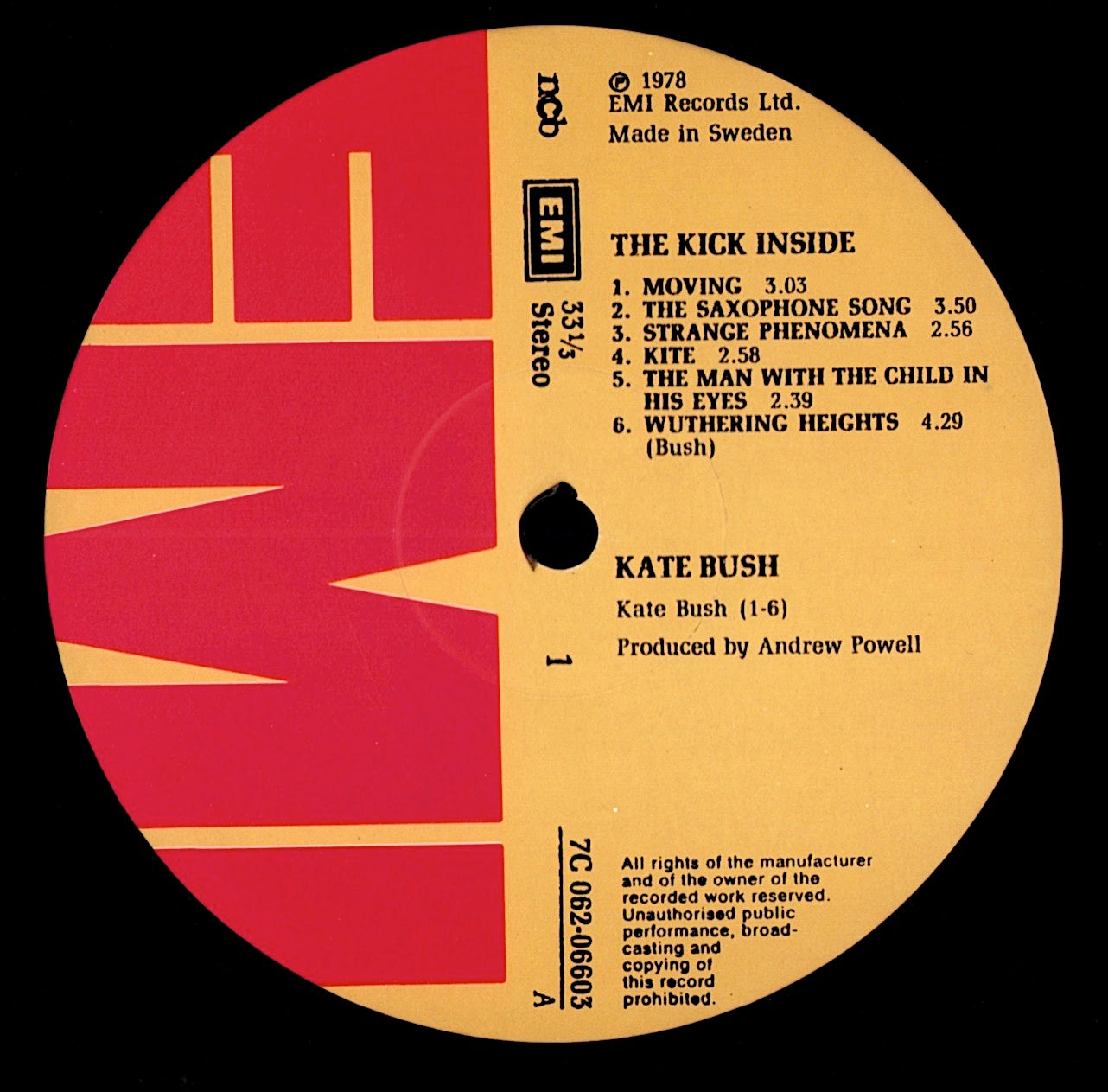 Kate Bush – The Kick Inside Vinyl LP | SE Original | 1978