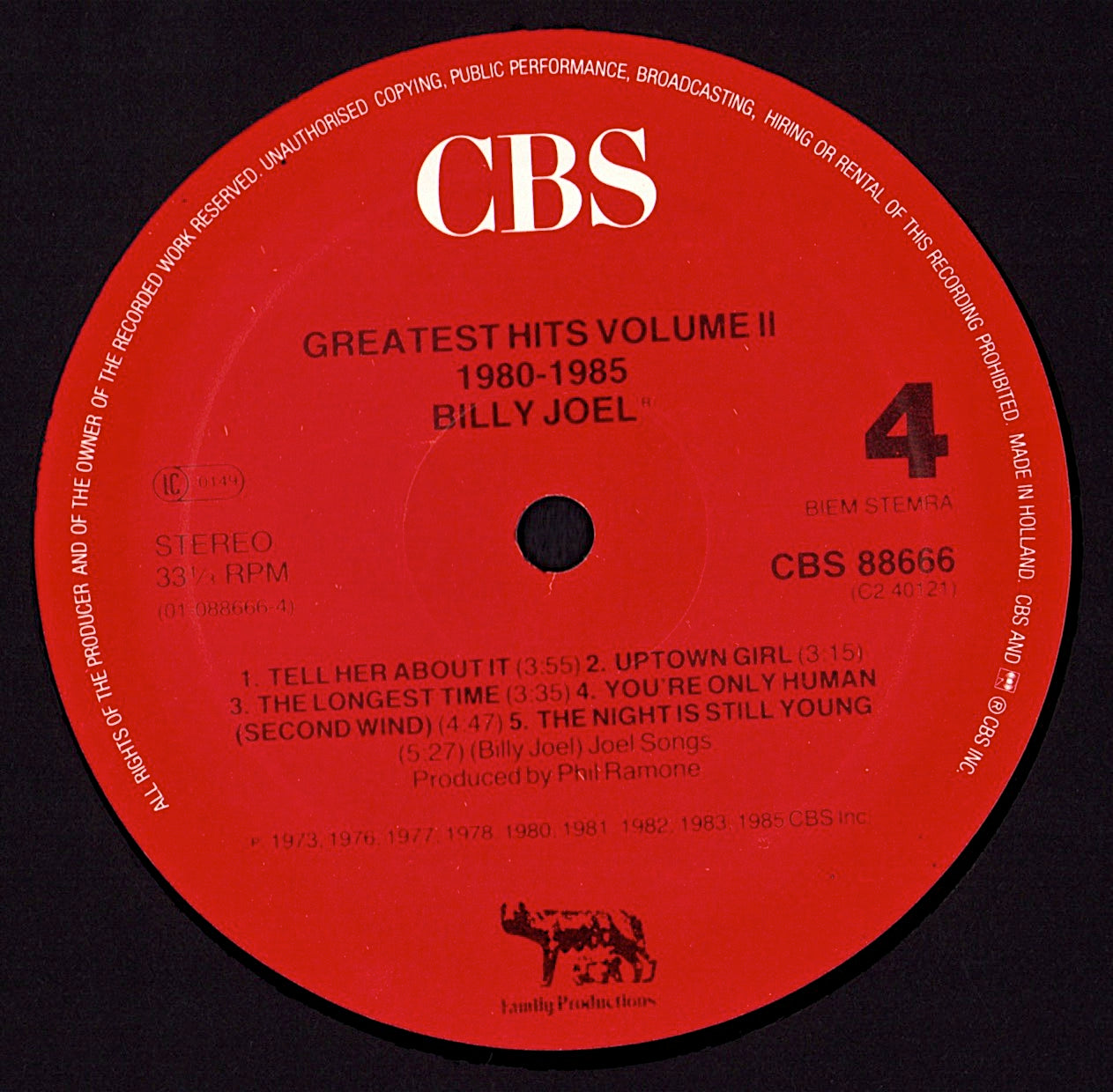 Billy Joel – Greatest Hits Volume I & Volume II Vinyl 2LP