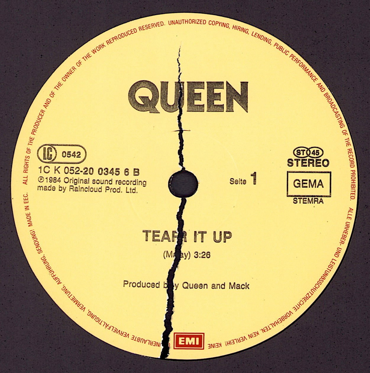 Queen – Hammer To Fall Headbangers Mix Vinyl 12"