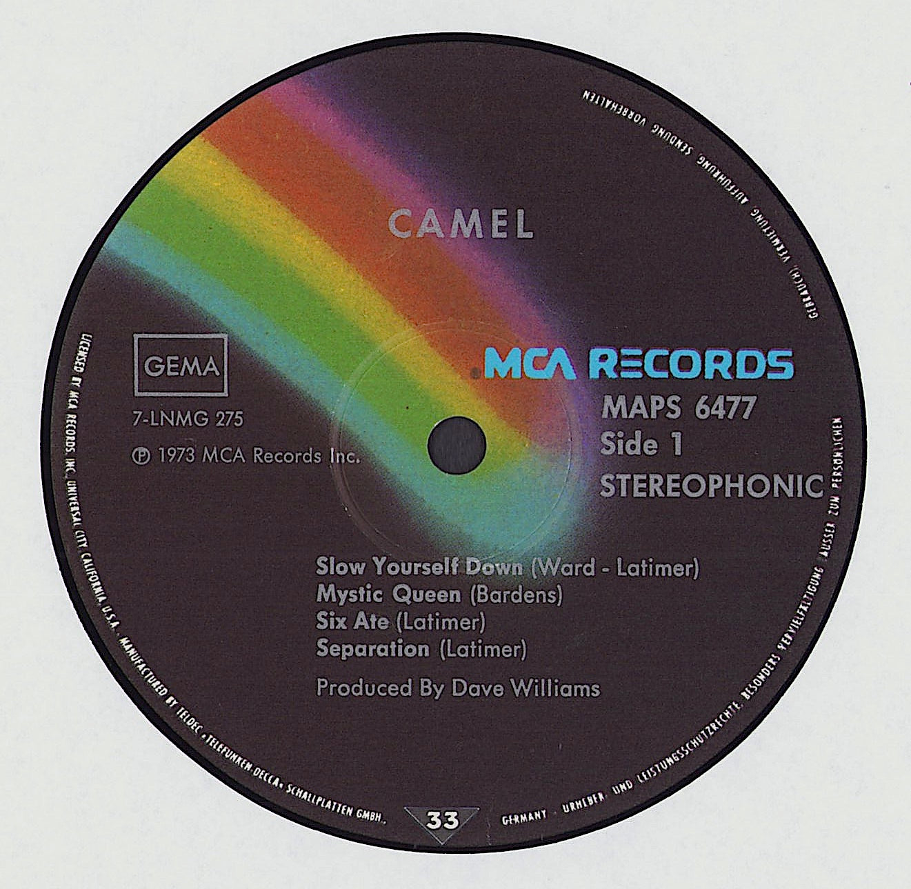 Camel ‎- Camel Vinyl LP