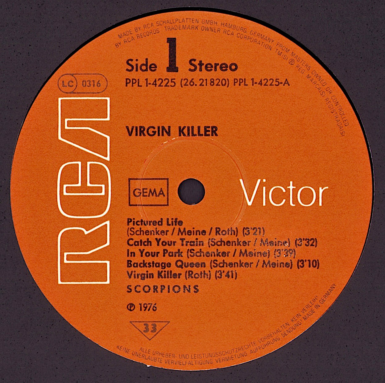 Scorpions ‎- Virgin Killer Vinyl LP