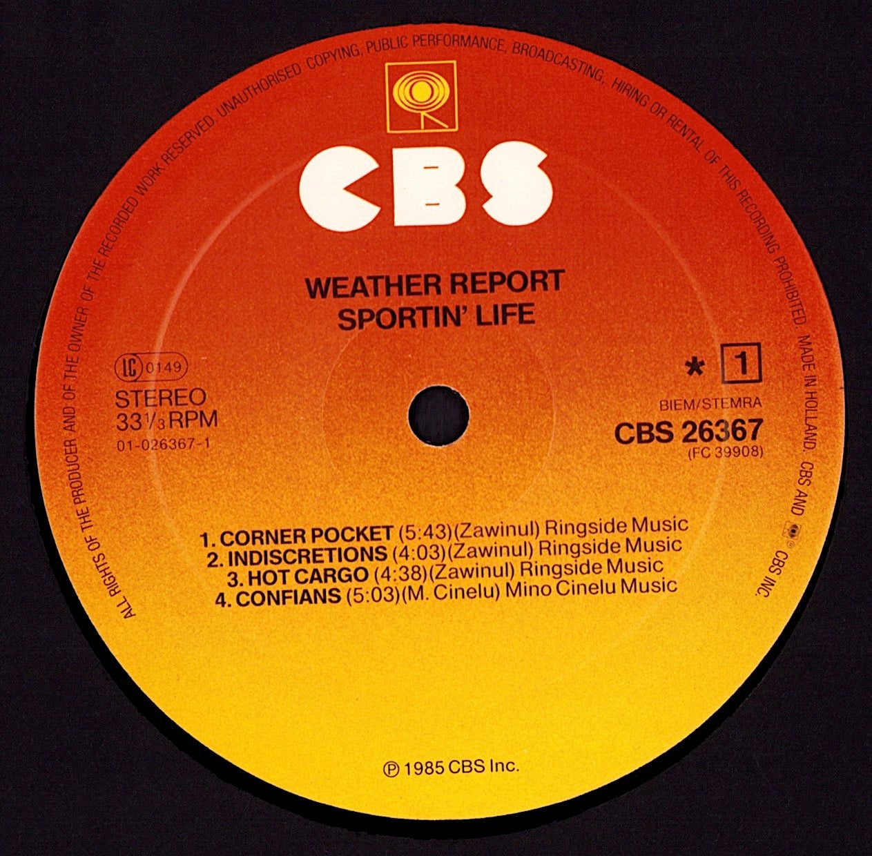 Weather Report – Sportin' Life Vinyl LP