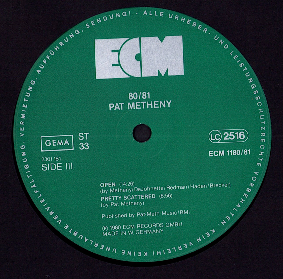 Pat Metheny - 80/81 Vinyl 2LP | DE Original | 1980 Kopie