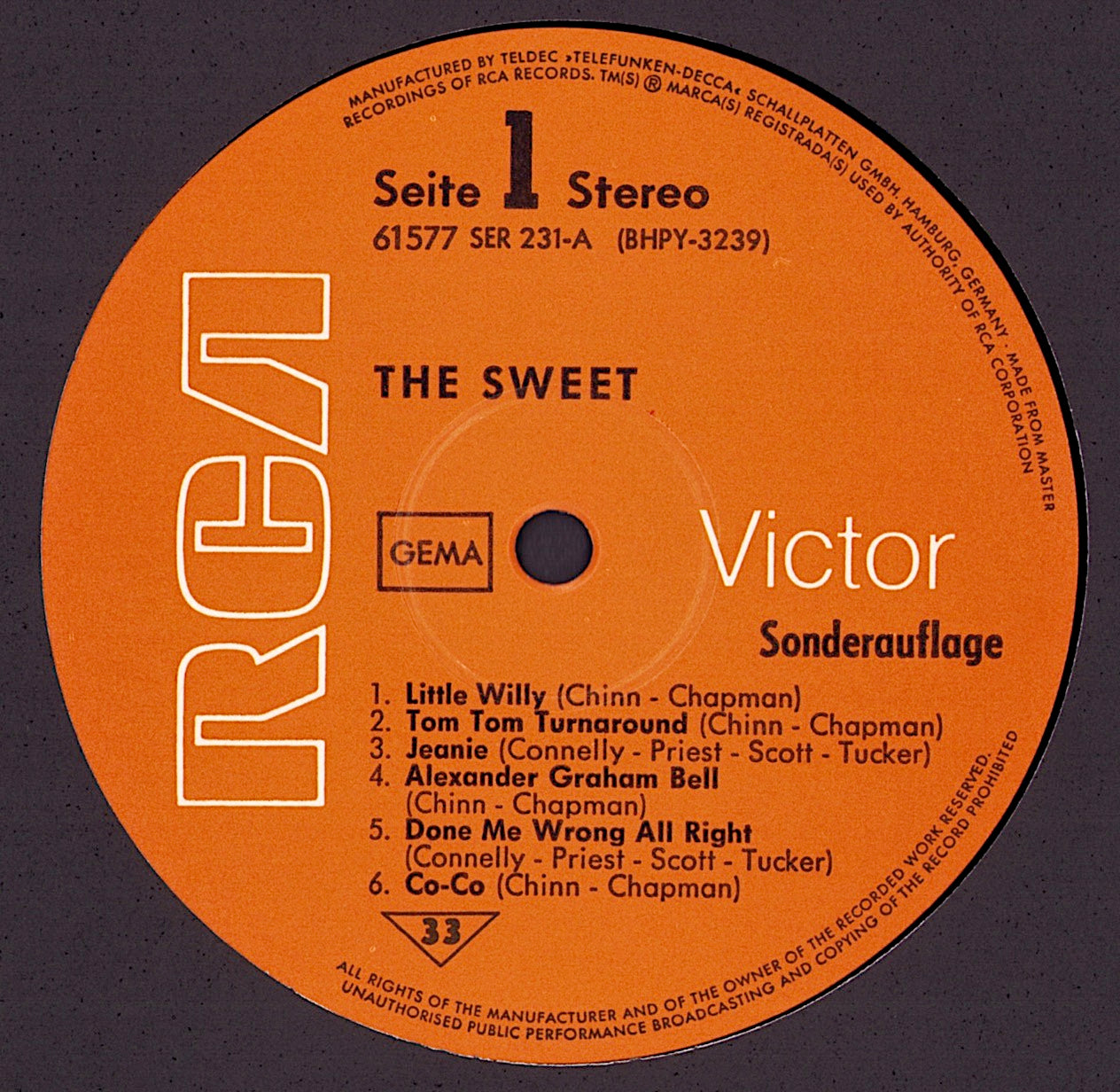 The Sweet – The Sweet Vinyl LP