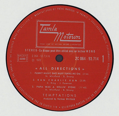 The Temptations - All Directions Vinyl LP FR