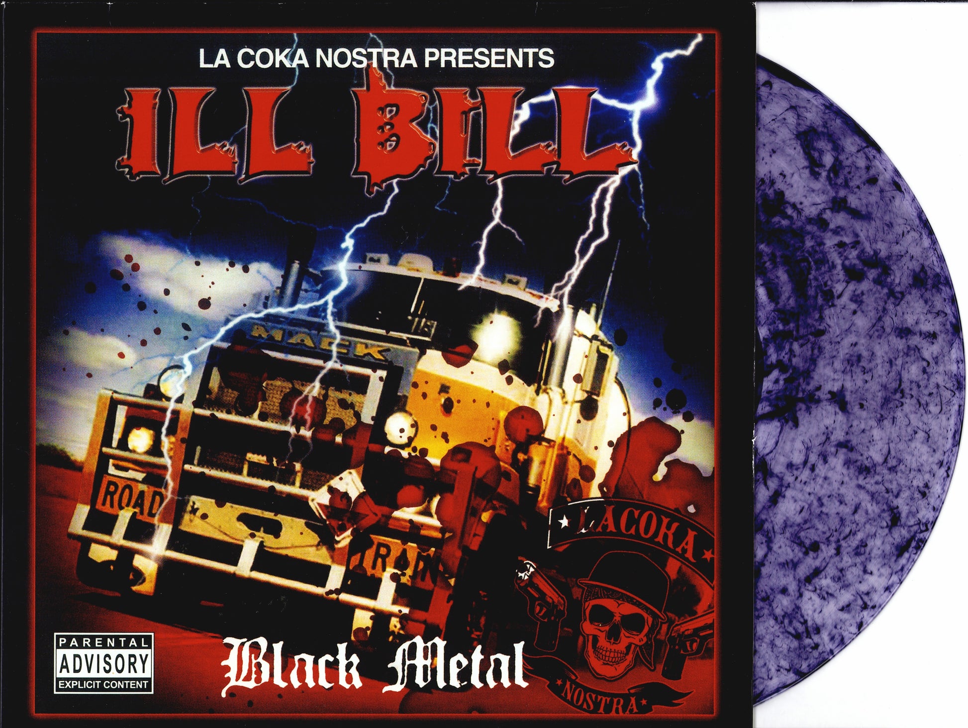 La Coka Nostra Presents Ill Bill – Black Metal Smoke Clear Vinyl 2LP + Clear 7" Single Limited Edition