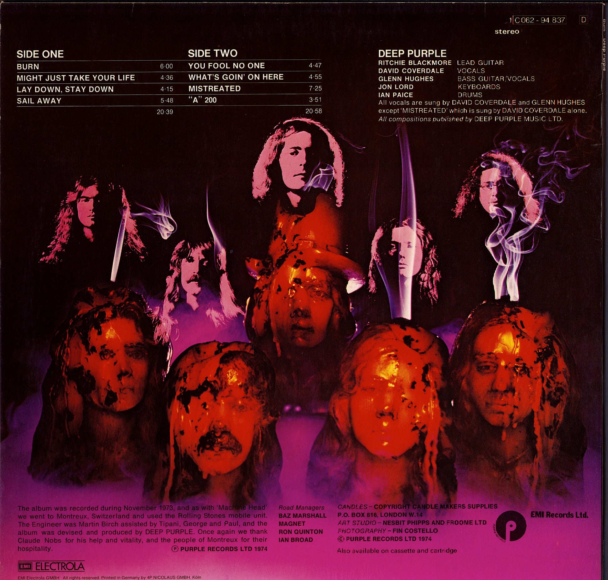 Deep Purple ‎- Burn Vinyl LP