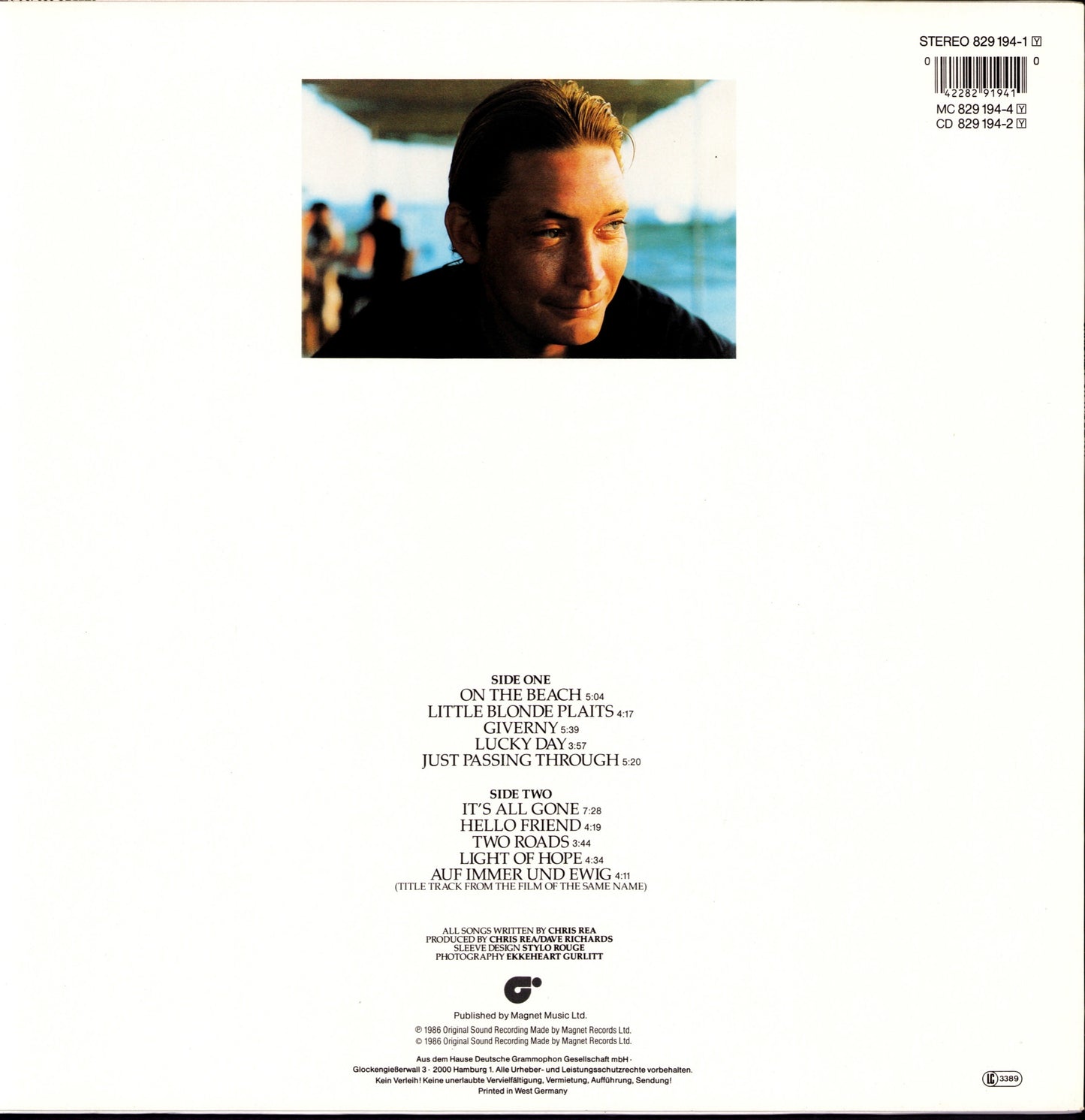 Chris Rea ‎- On The Beach Vinyl LP